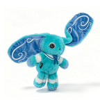 Dysautonomia Rabbit plush toy with large blue ears, swirling patterns, white stripes, and a blue scarf.