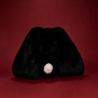 Autographed Emily the Strange and Plushie Dreadful Rabbit collaboration collector set with a black and red goth bunny plush toy, an I Love Cats canvas tote bag, ink pen, coin purse, and signed card by American McGee and Rob Reger.