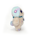 Emotional Neglect Puppy by Plushie Dreadfuls: plush toy with pastel fur, purple-blue accents, on white background.