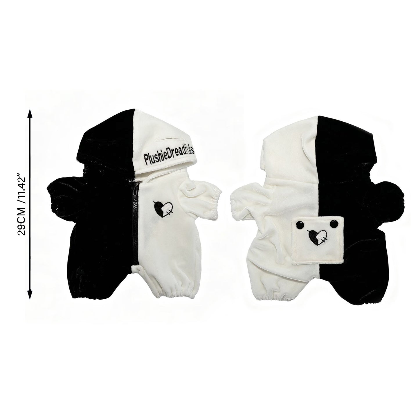Plushie Dreadfuls Black and White Jumpsuit Outfit