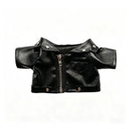 Plush Outfit - Black Leather Jacket