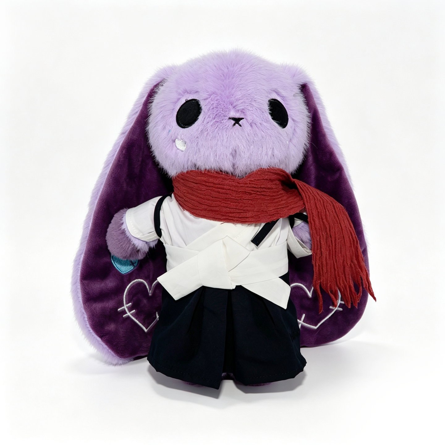 Plushie Dreadfuls Classic Black & White Hakama Plush Outfit