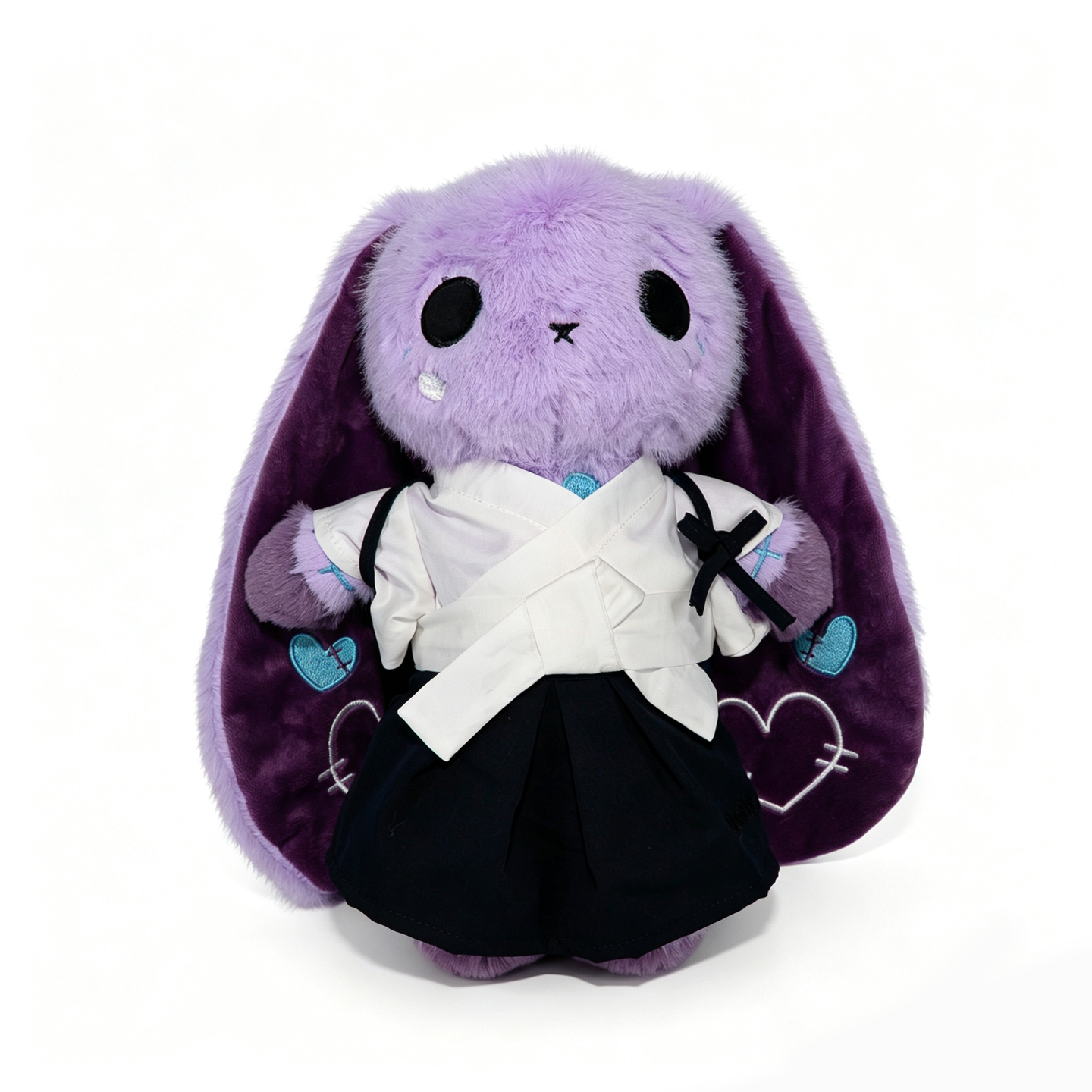 Plushie Dreadfuls Classic Black & White Hakama Plush Outfit