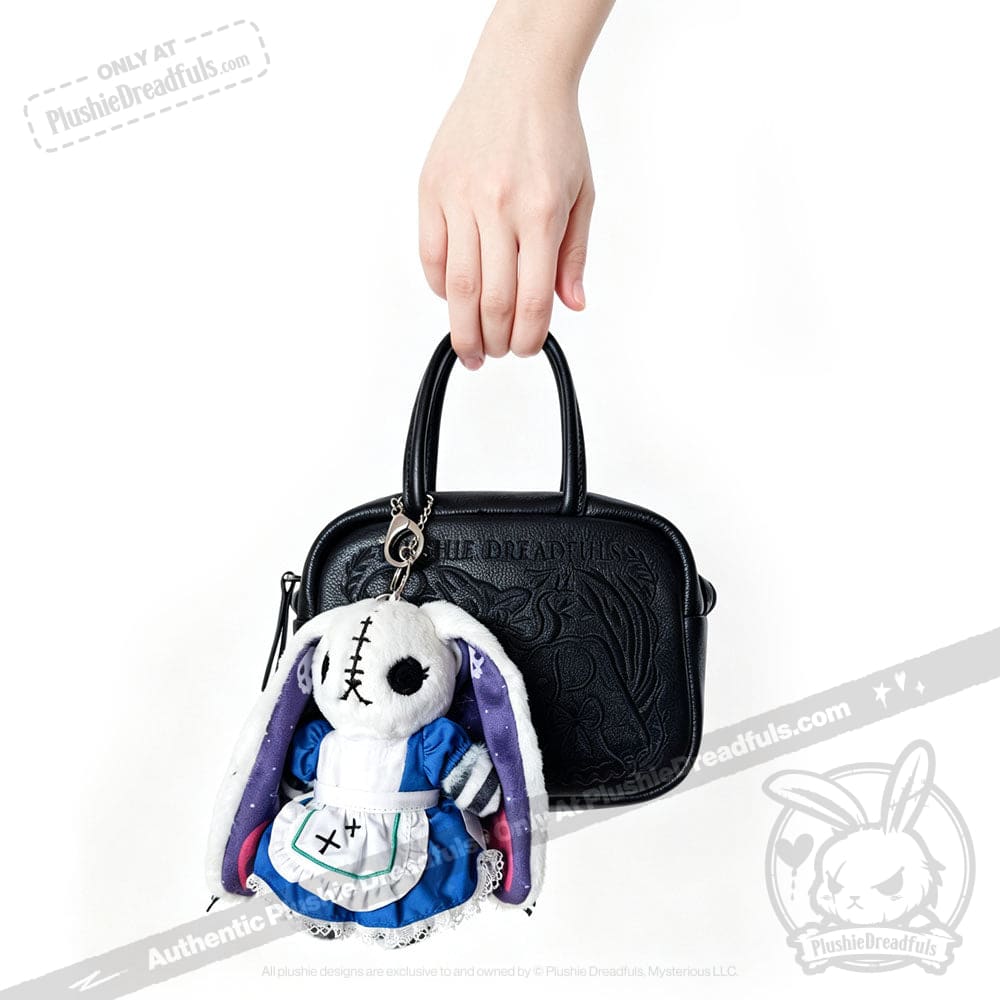 Alice in Wonderland Leather Bag with Plush Keychain - Ita Bag