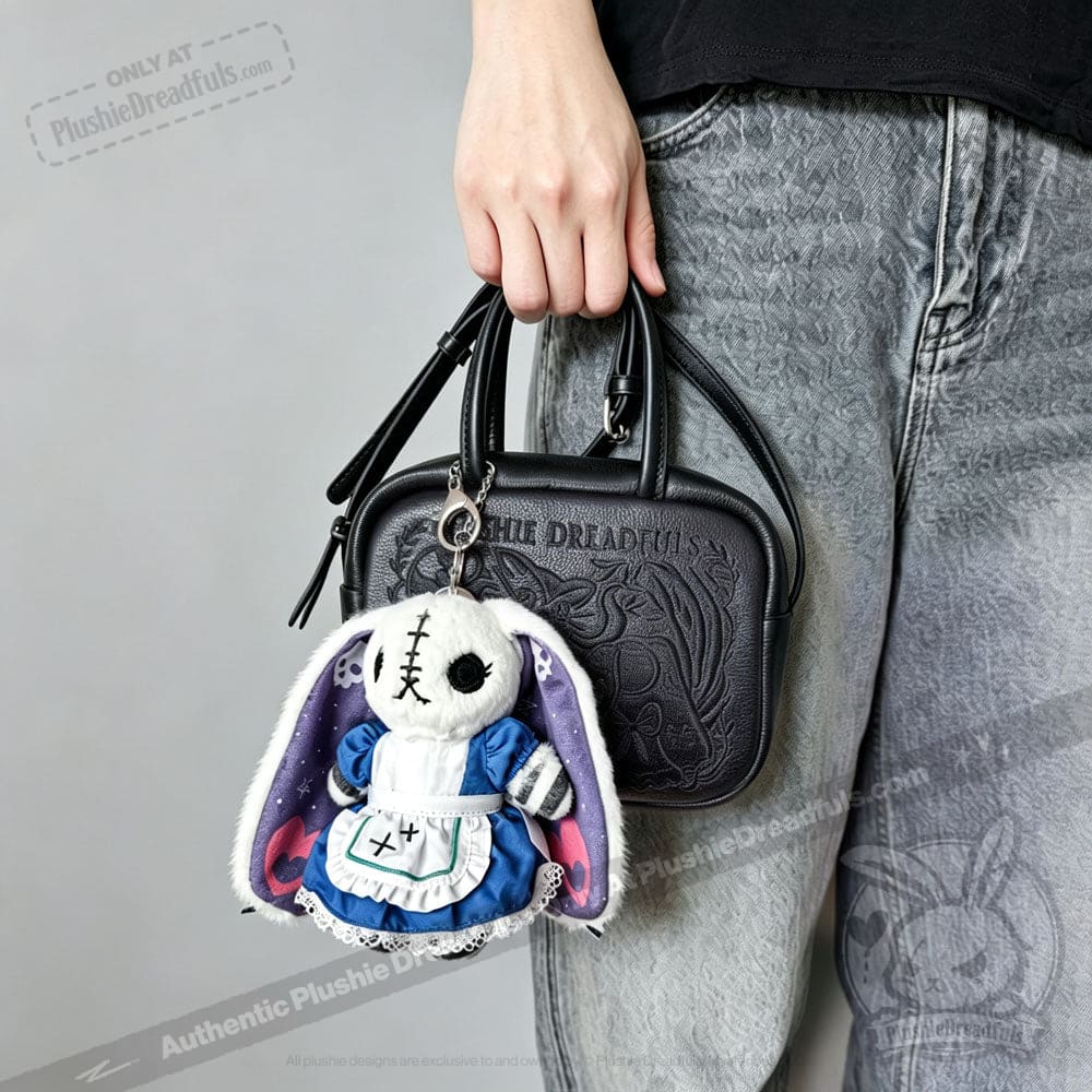 Alice in Wonderland Leather Bag with Plush Keychain - Ita Bag