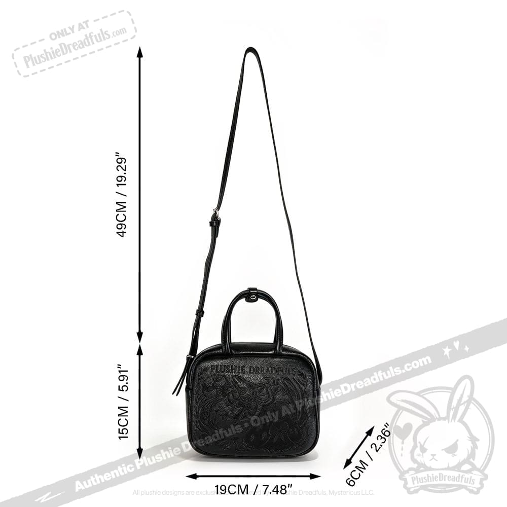 Alice in Wonderland Leather Bag with Plush Keychain - Ita Bag