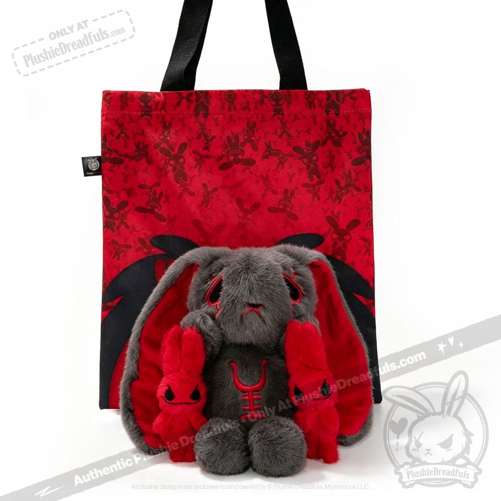 Plushie Dreadfuls - Anxiety Rabbit Dark Grey Limited Edition - Plush Stuffed Animal - plush
