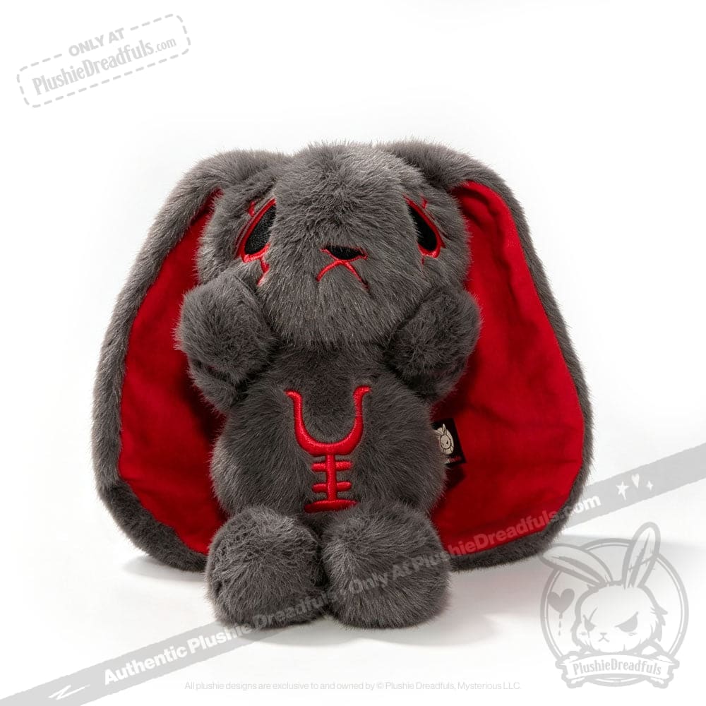 Plushie Dreadfuls - Anxiety Rabbit Dark Grey Limited Edition - Plush Stuffed Animal - plush
