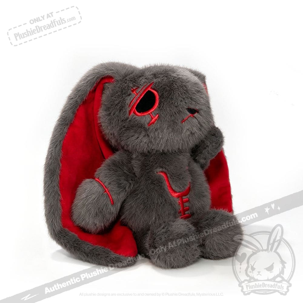 Plushie Dreadfuls - Anxiety Rabbit Dark Grey Limited Edition - Plush Stuffed Animal - plush