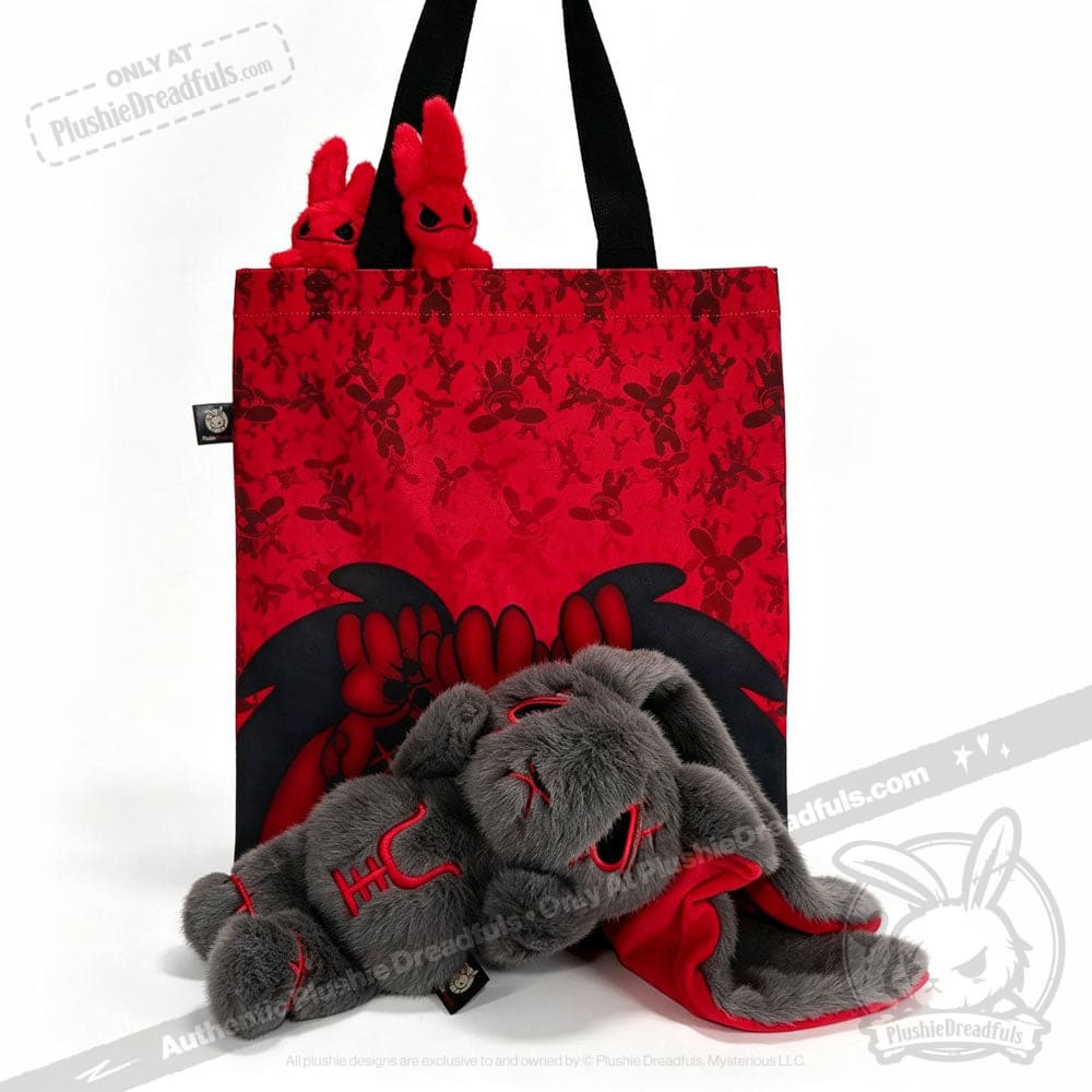 Plushie Dreadfuls - Anxiety Rabbit Dark Grey Limited Edition - Plush Stuffed Animal - plush
