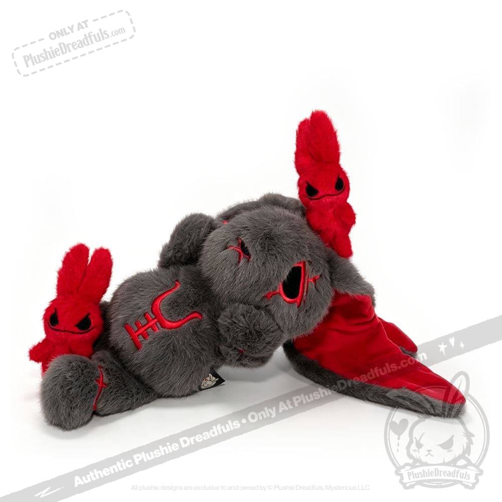 Plushie Dreadfuls - Anxiety Rabbit Dark Grey Limited Edition - Plush Stuffed Animal - plush