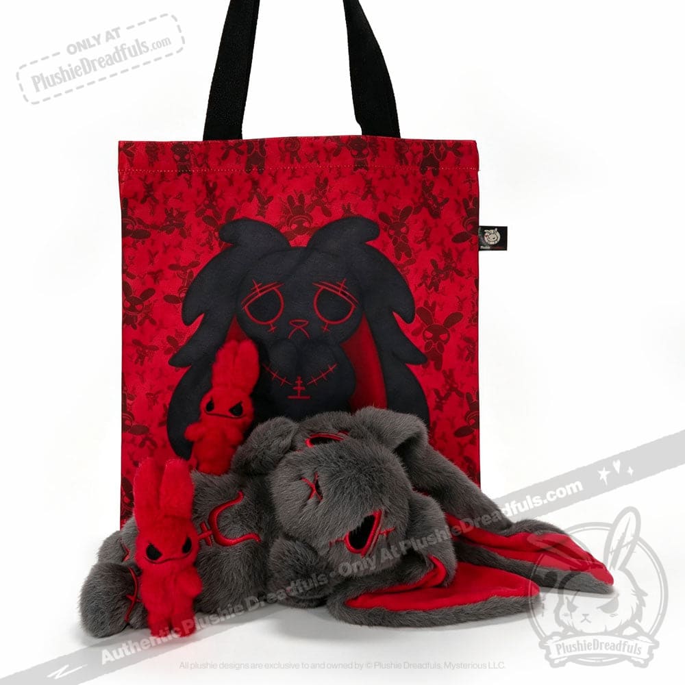 Plushie Dreadfuls - Anxiety Rabbit Dark Grey Limited Edition - Plush Stuffed Animal - plush