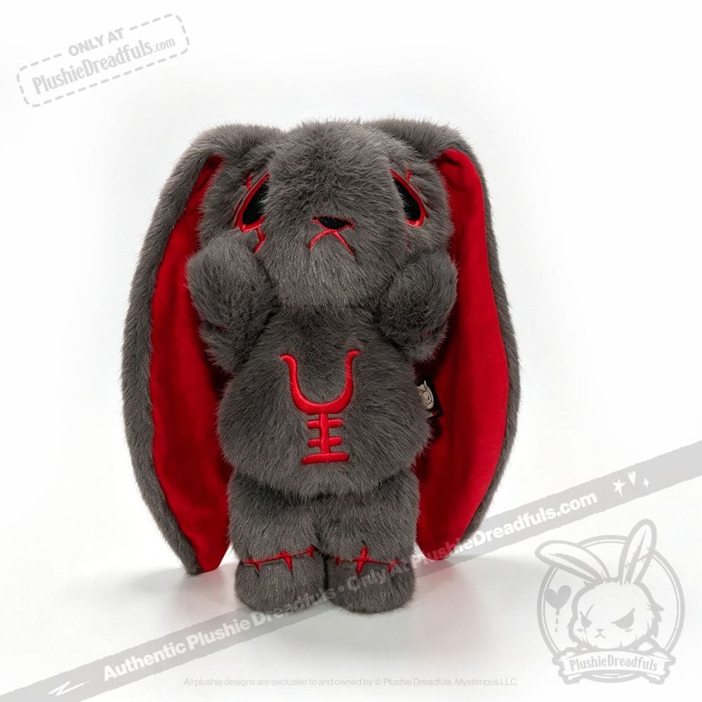 Plushie Dreadfuls - Anxiety Rabbit Dark Grey Limited Edition - Plush Stuffed Animal - plush