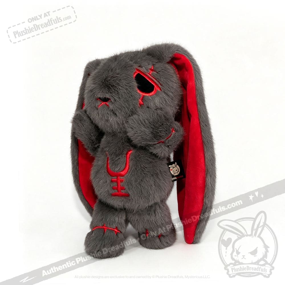 Plushie Dreadfuls - Anxiety Rabbit Dark Grey Limited Edition - Plush Stuffed Animal - plush
