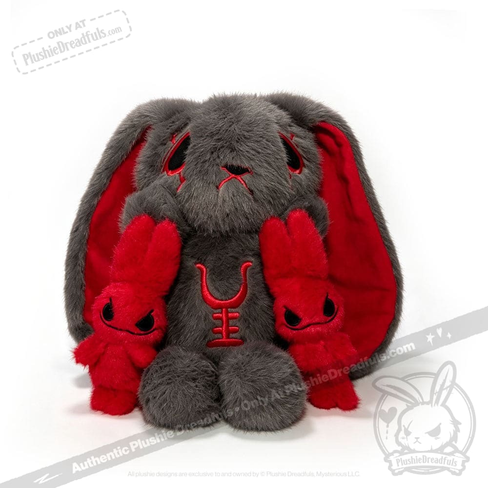 Plushie Dreadfuls - Anxiety Rabbit Dark Grey Limited Edition - Plush Stuffed Animal - plush