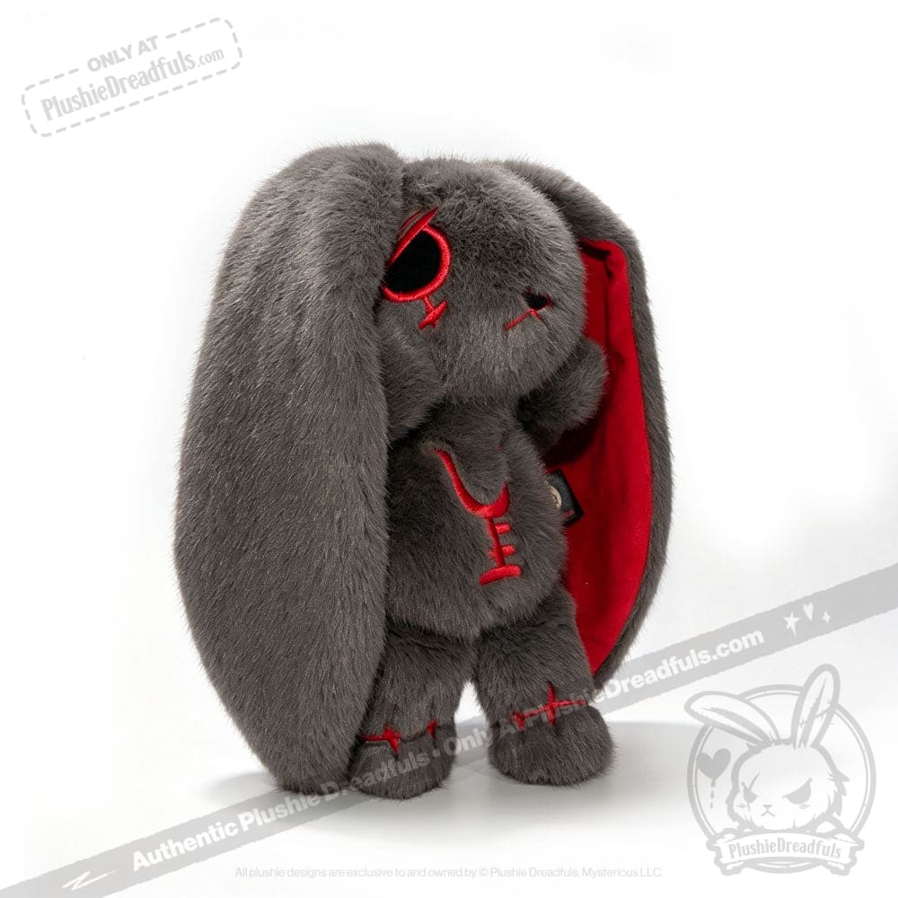 Plushie Dreadfuls - Anxiety Rabbit Dark Grey Limited Edition - Plush Stuffed Animal - plush