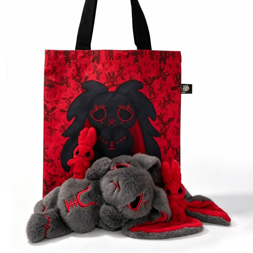 Plushie Dreadfuls - Anxiety Rabbit Dark Grey Limited Edition - Plush Stuffed Animal - plush