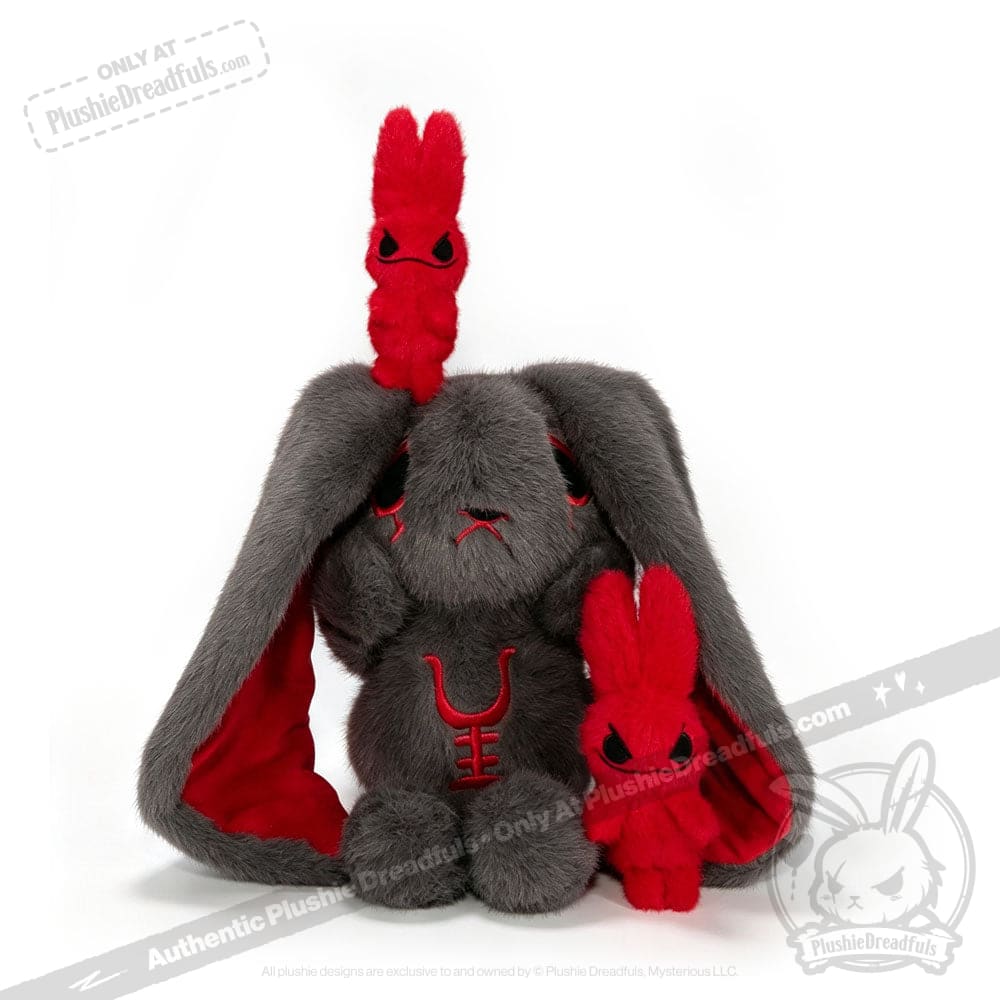 Plushie Dreadfuls - Anxiety Rabbit Dark Grey Limited Edition - Plush Stuffed Animal - plush