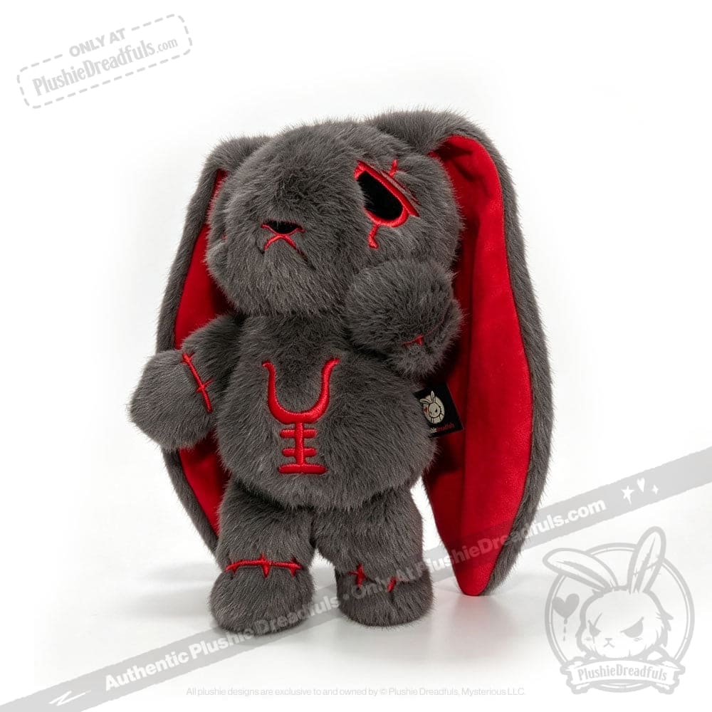 Plushie Dreadfuls - Anxiety Rabbit Dark Grey Limited Edition - Plush Stuffed Animal - plush