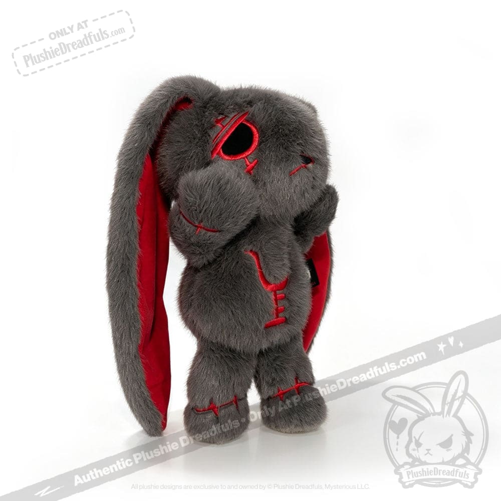 Plushie Dreadfuls - Anxiety Rabbit Dark Grey Limited Edition - Plush Stuffed Animal - plush
