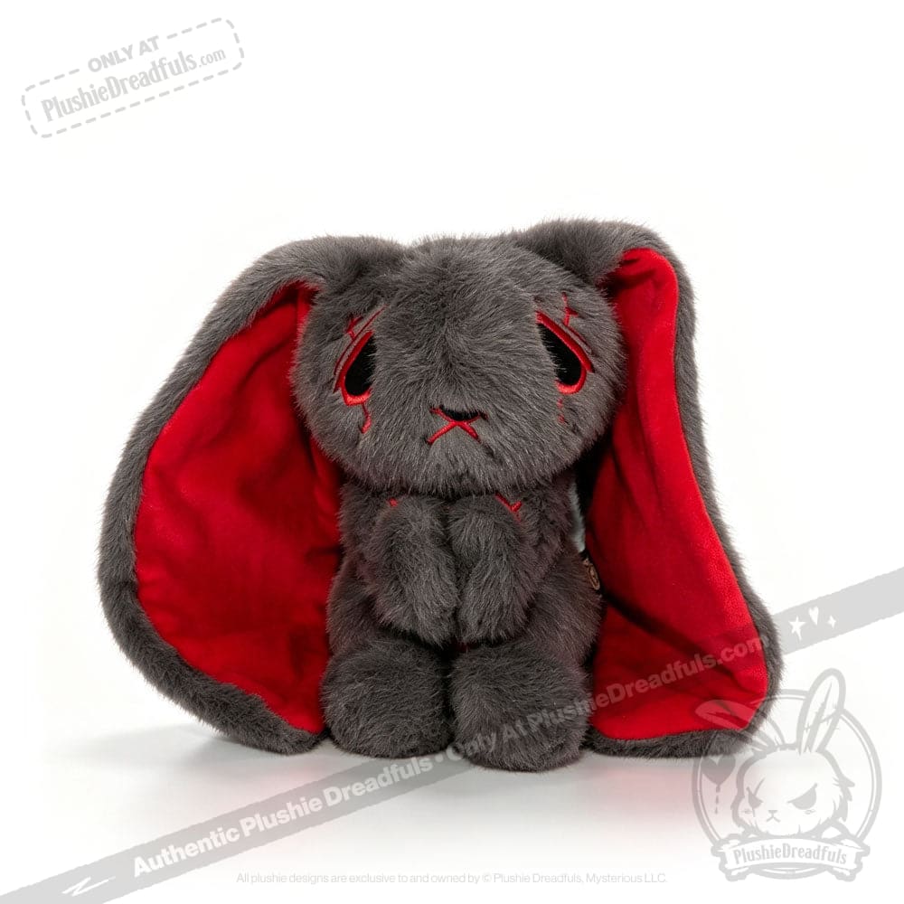 Plushie Dreadfuls - Anxiety Rabbit Dark Grey Limited Edition - Plush Stuffed Animal - plush