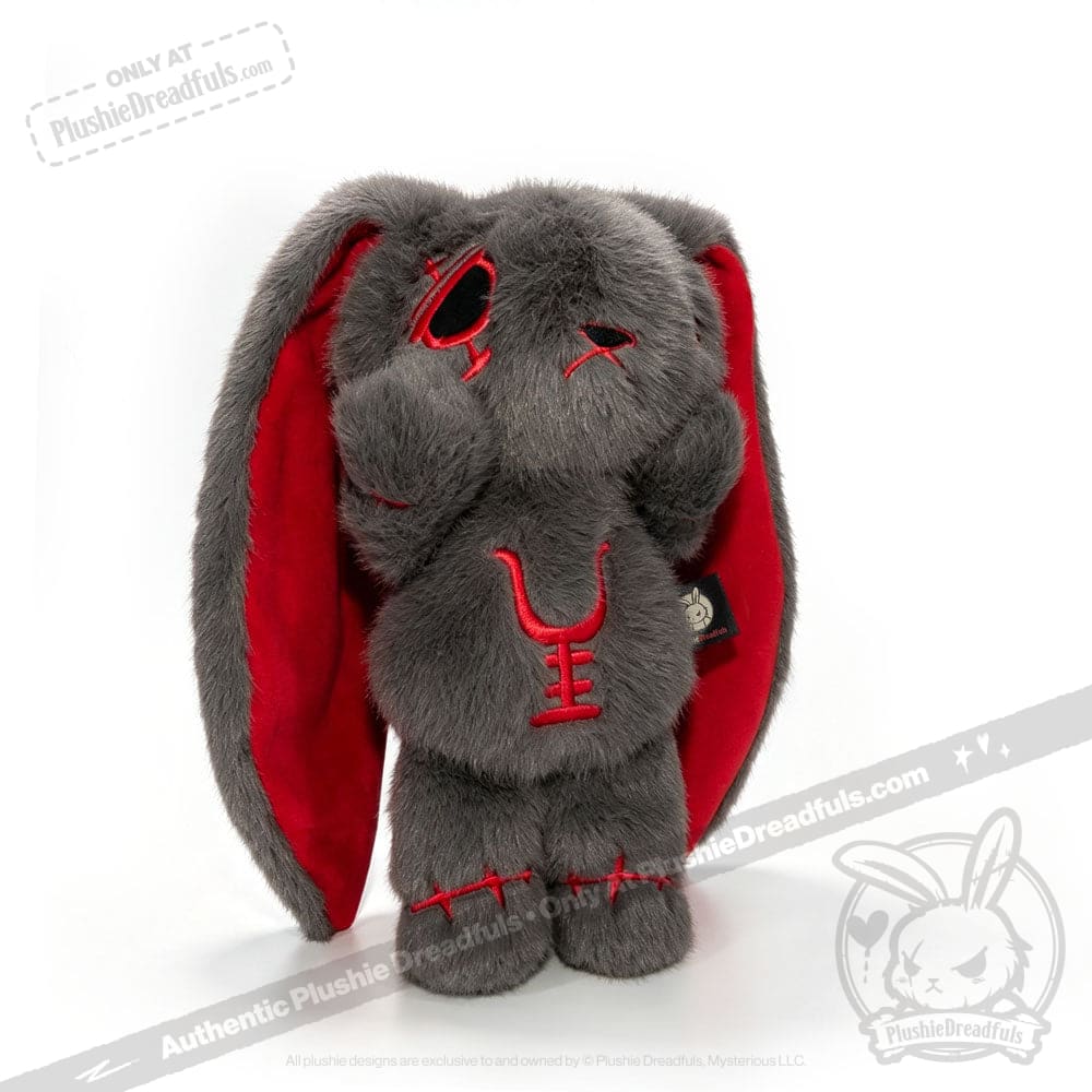 Plushie Dreadfuls - Anxiety Rabbit Dark Grey Limited Edition - Plush Stuffed Animal - plush