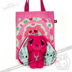 Anxiety Rabbit Hot Pink and Mint Limited Edition - Plush Stuffed Animal - plush