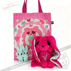 Anxiety Rabbit Hot Pink and Mint Limited Edition - Plush Stuffed Animal - plush