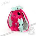 Anxiety Rabbit Hot Pink and Mint Limited Edition - Plush Stuffed Animal - plush