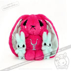 Anxiety Rabbit Hot Pink and Mint Limited Edition - Plush Stuffed Animal - plush