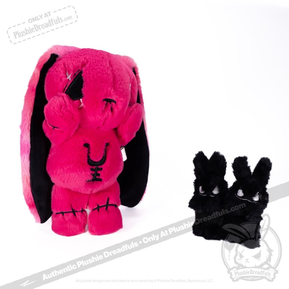 Plushie Dreadfuls - Anxiety Rabbit (Hot Pink Limited Edition) Plush Stuffed Animal Plush