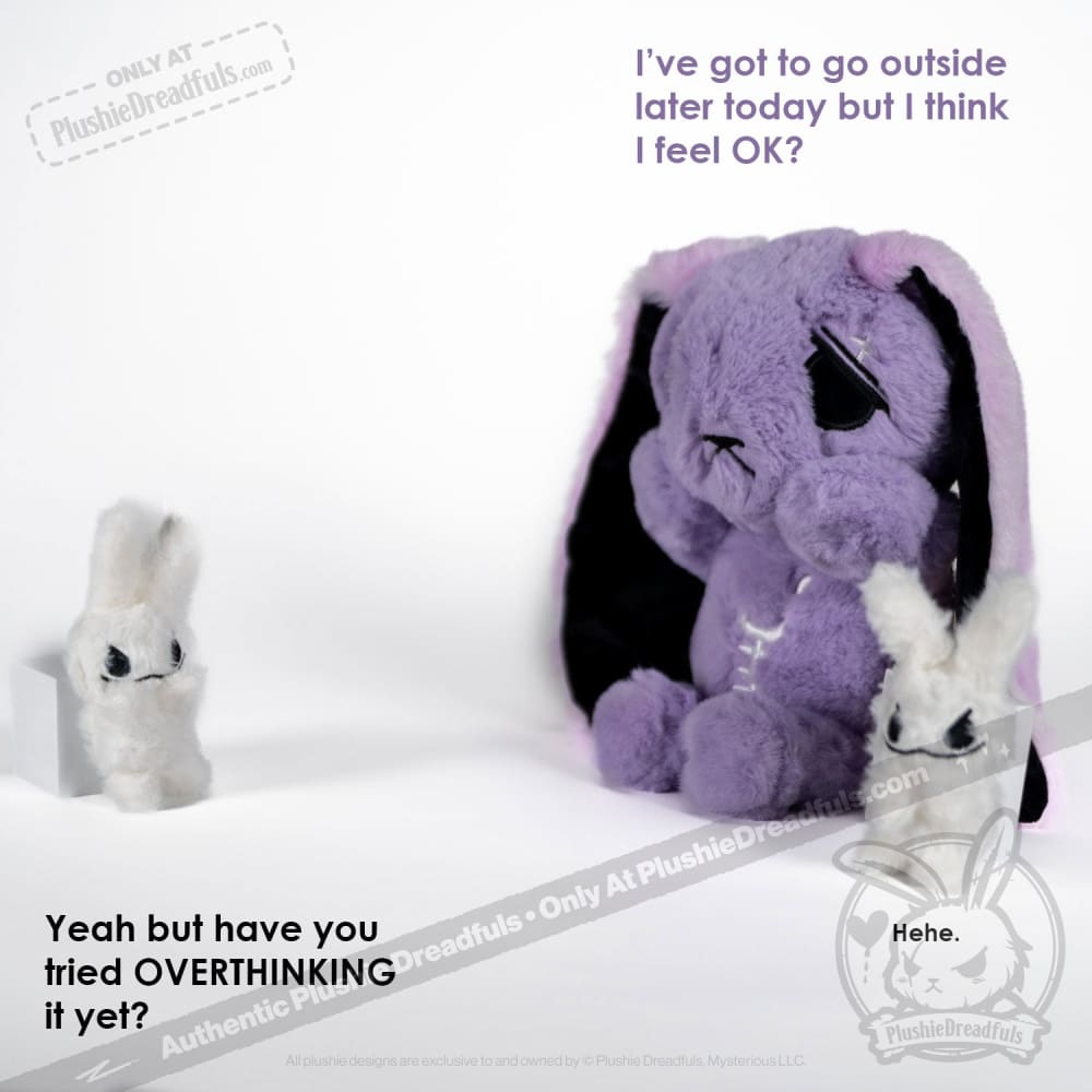 Plushie Dreadfuls - Anxiety Rabbit (Purple Limited Edition) Plush Stuffed Animal Plush
