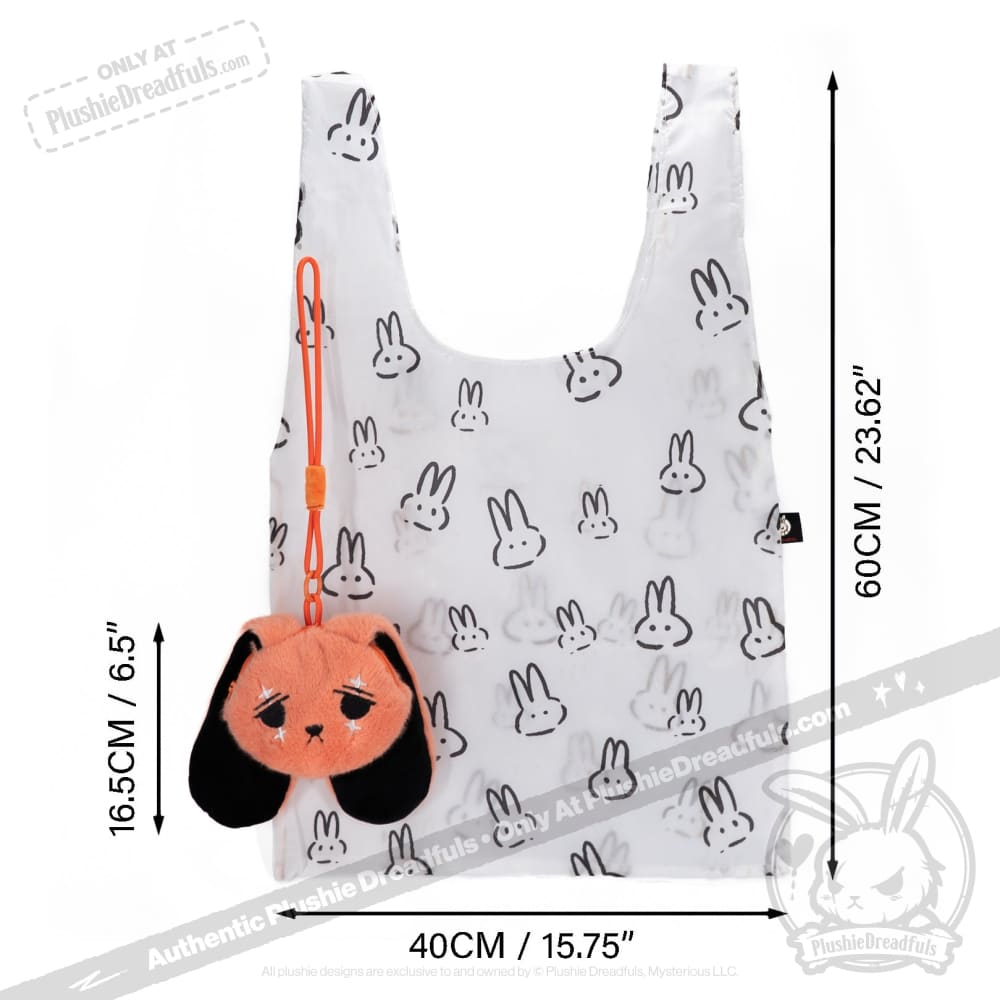 Plushie Dreadfuls - Anxiety Rabbit Reusable Shopping Bag Accessory Shopping Bag