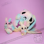Plushie Dreadfuls - Anxiety Rabbit Tie Dye Limited Edition - Plush Stuffed Animal plush