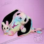 Plushie Dreadfuls - Anxiety Rabbit Tie Dye Limited Edition - Plush Stuffed Animal plush