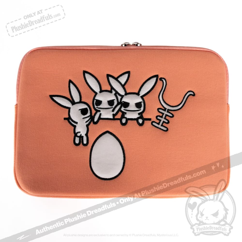 Plushie Dreadfuls Anxiety Rabbit Zip Tablet Laptop Sleeve Ipad Case