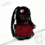 Autism Spectrum Rabbit Goth Edition - Plush Rabbit Stuffed Animal - plush