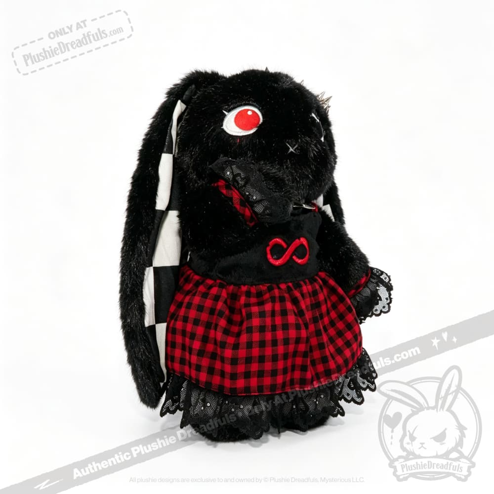 Autism Spectrum Rabbit Goth Edition - Plush Rabbit Stuffed Animal - plush
