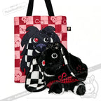 Autism Spectrum Rabbit Goth Edition - Plush Rabbit Stuffed Animal - plush