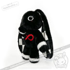 Autism Spectrum Rabbit Goth Edition - Plush Rabbit Stuffed Animal - plush