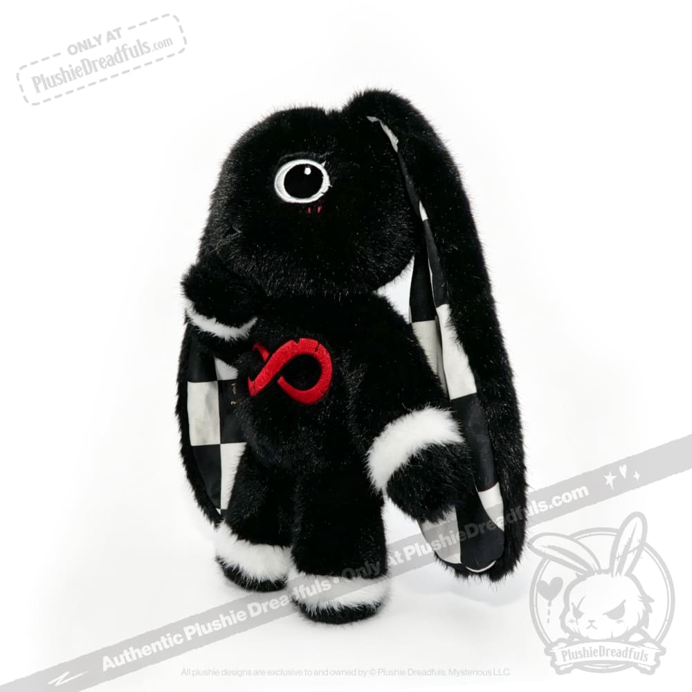Autism Spectrum Rabbit Goth Edition - Plush Rabbit Stuffed Animal - plush