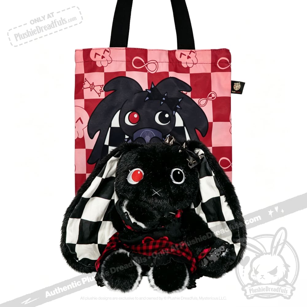 Autism Spectrum Rabbit Goth Edition - Plush Rabbit Stuffed Animal - plush