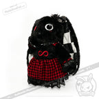 Autism Spectrum Rabbit Goth Edition - Plush Rabbit Stuffed Animal - plush