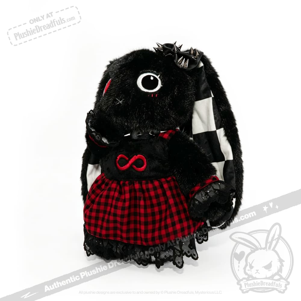 Autism Spectrum Rabbit Goth Edition - Plush Rabbit Stuffed Animal - plush