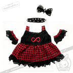 Autism Spectrum Rabbit Goth Edition - Plush Rabbit Stuffed Animal - plush