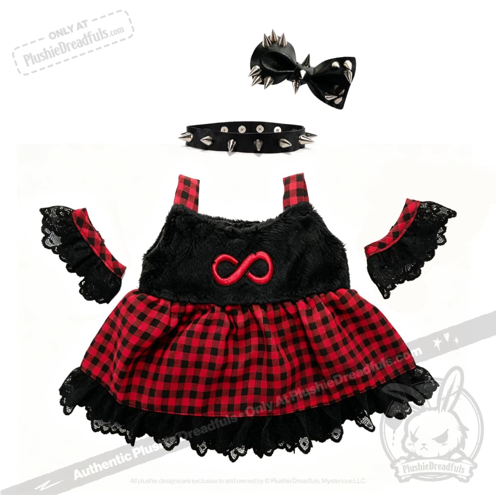Autism Spectrum Rabbit Goth Edition - Plush Rabbit Stuffed Animal - plush
