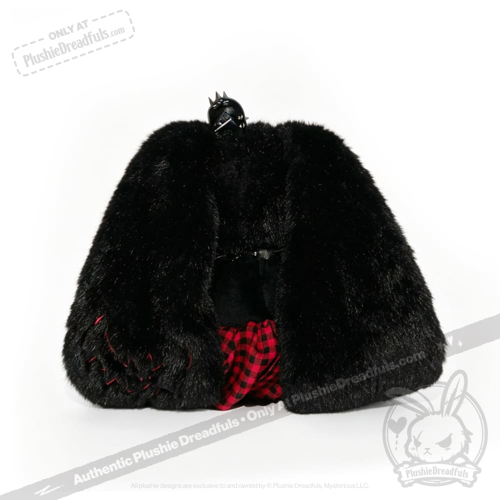 Autism Spectrum Rabbit Goth Edition - Plush Rabbit Stuffed Animal - plush