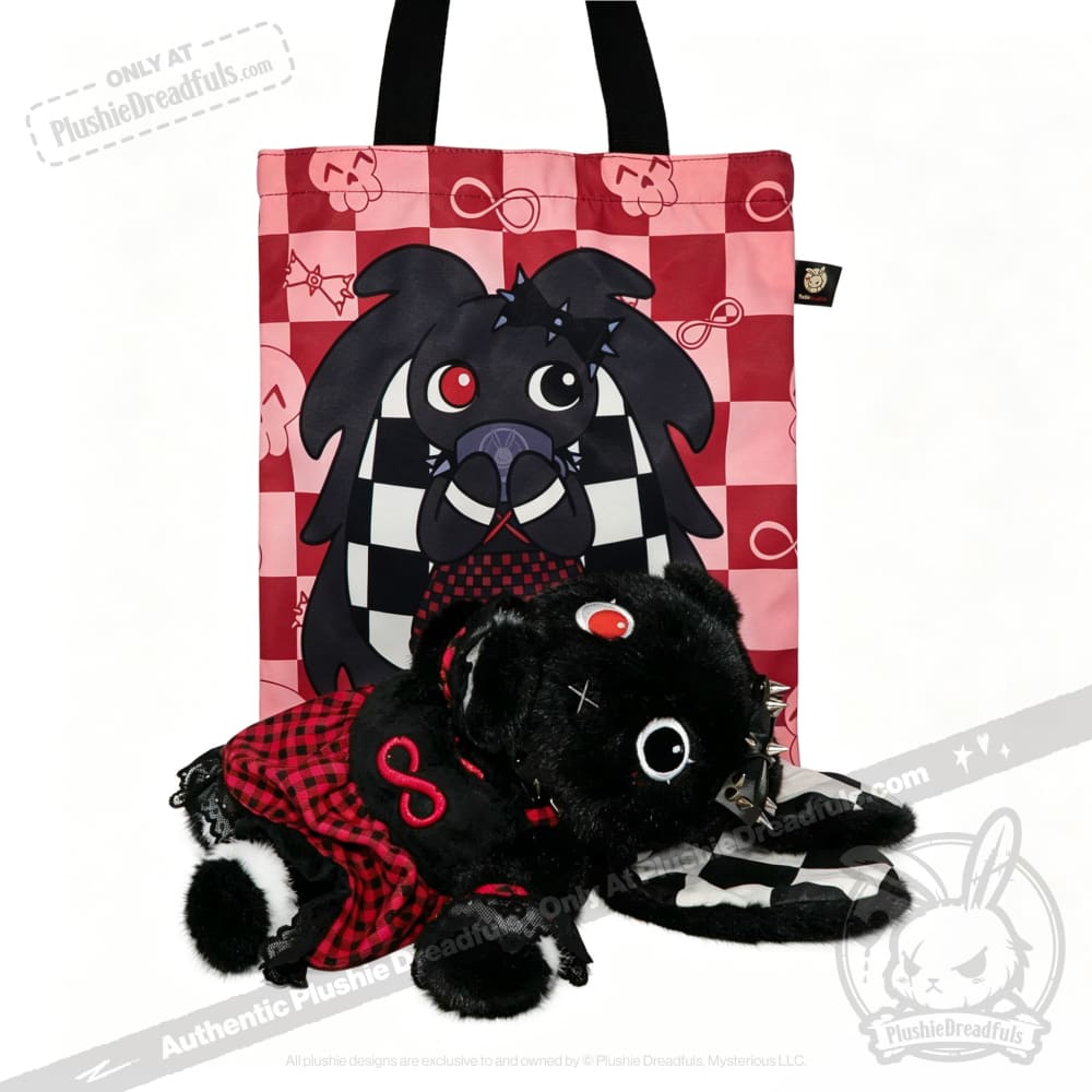 Autism Spectrum Rabbit Goth Edition - Plush Rabbit Stuffed Animal - plush