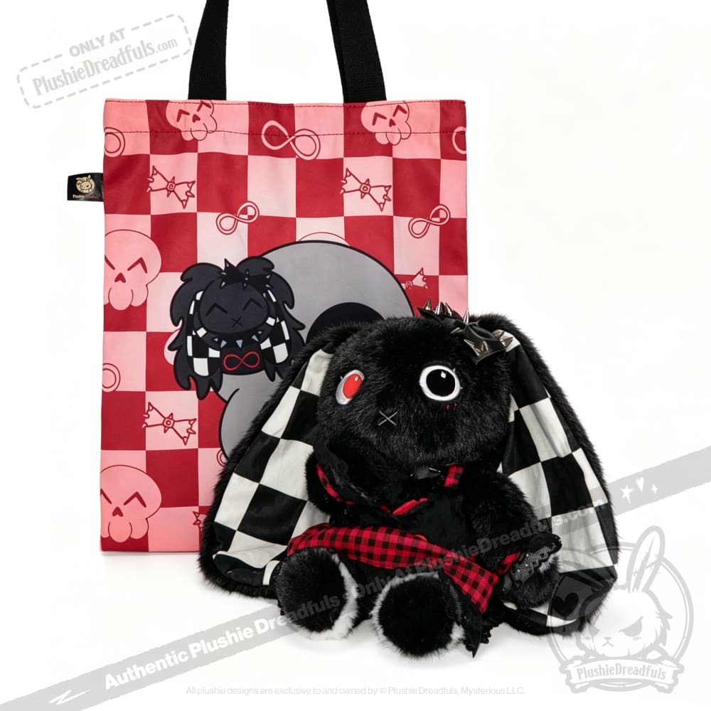 Autism Spectrum Rabbit Goth Edition - Plush Rabbit Stuffed Animal - plush