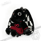 Autism Spectrum Rabbit Goth Edition - Plush Rabbit Stuffed Animal - plush